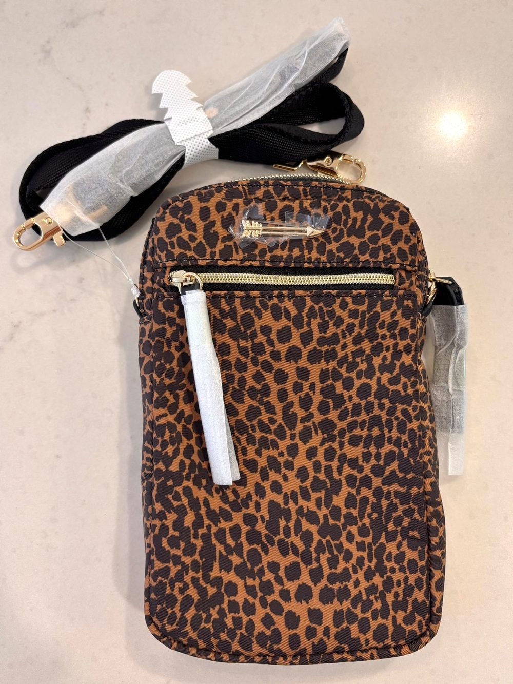 Stella & Dot Crush It Crossbody Bag-Leopard